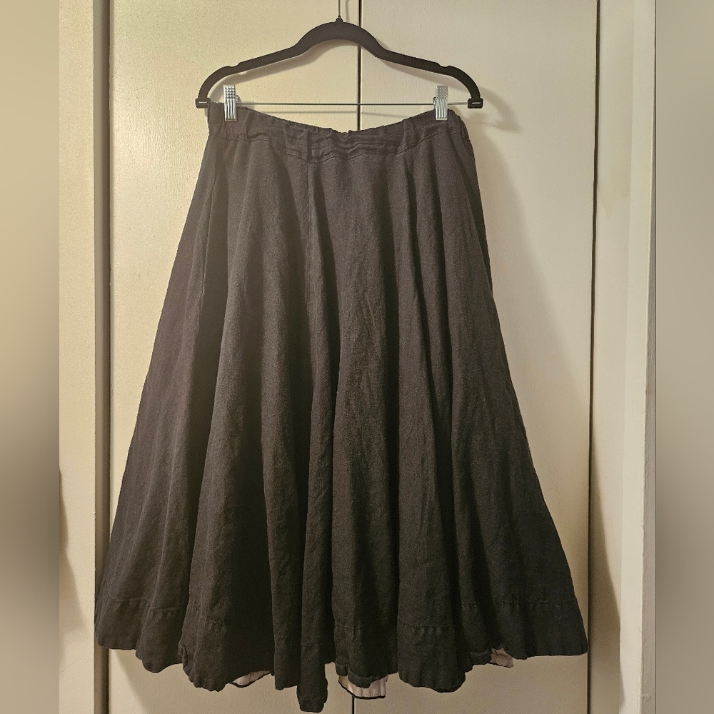 XL Son De Flor Classic Skirt- Black Pansy